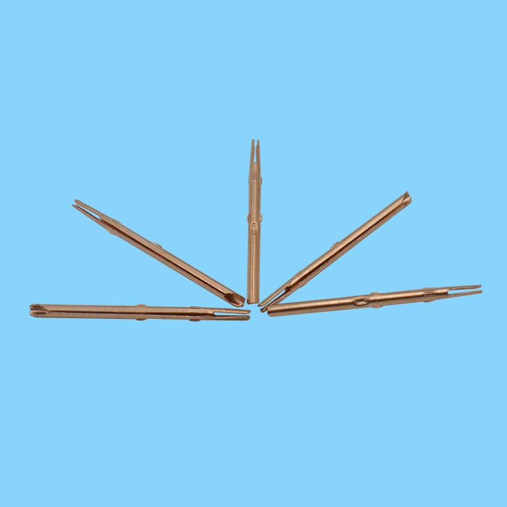 Precision metal stamping electromechanical terminal center pin